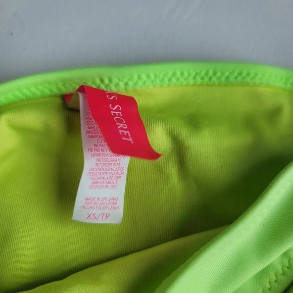 Victoria’s Secret Women's Bikini Bottoms Sz XS Solid Green Knockout Side Tie 59W - Picture 4 of 8